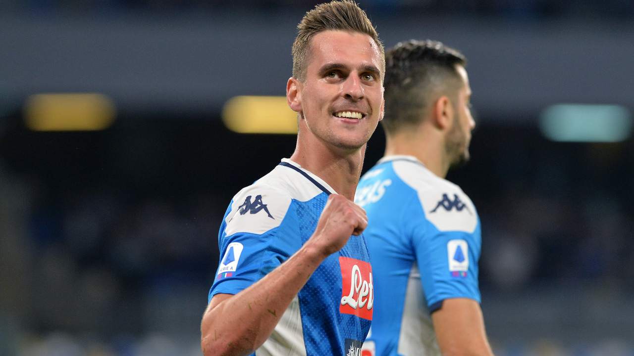 Milik saluto Napoli