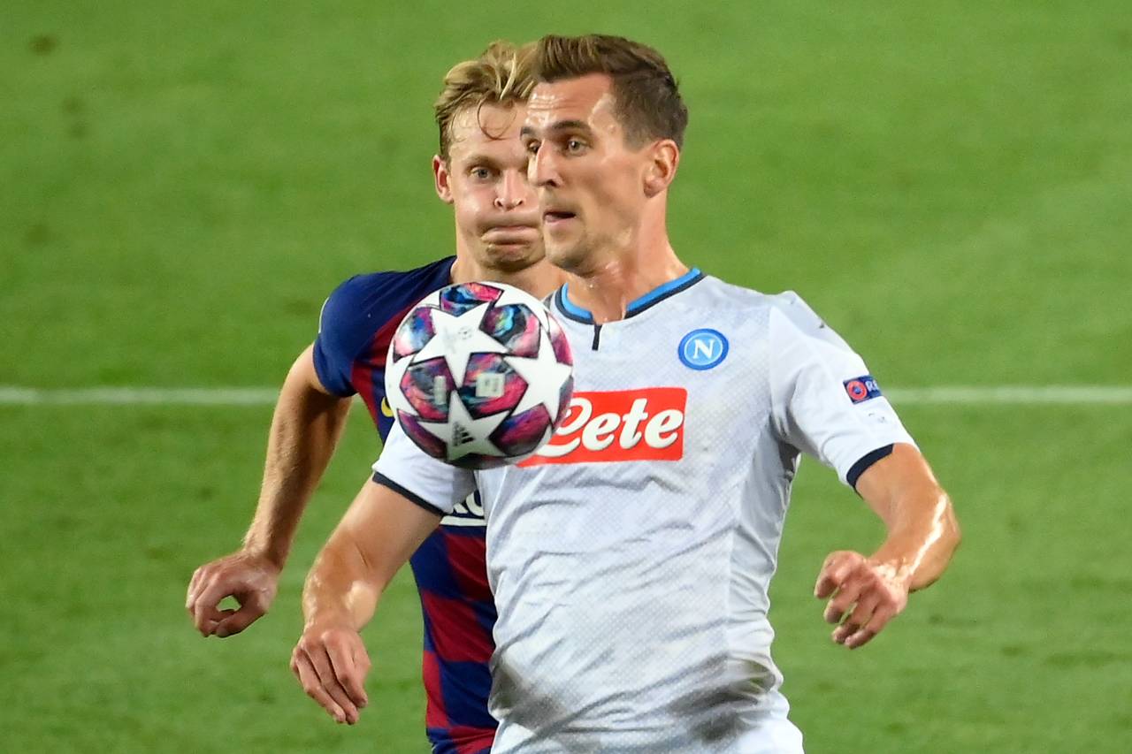 Milik saluto Napoli