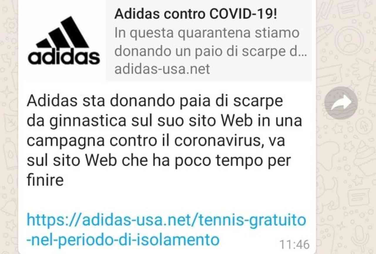 WhatsApp buono adidas