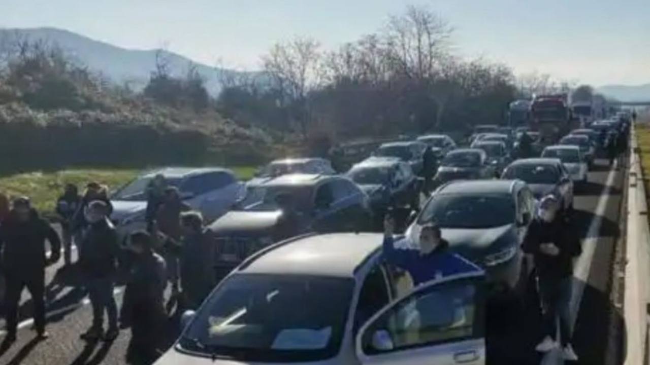 Autostrada bloccata proteste