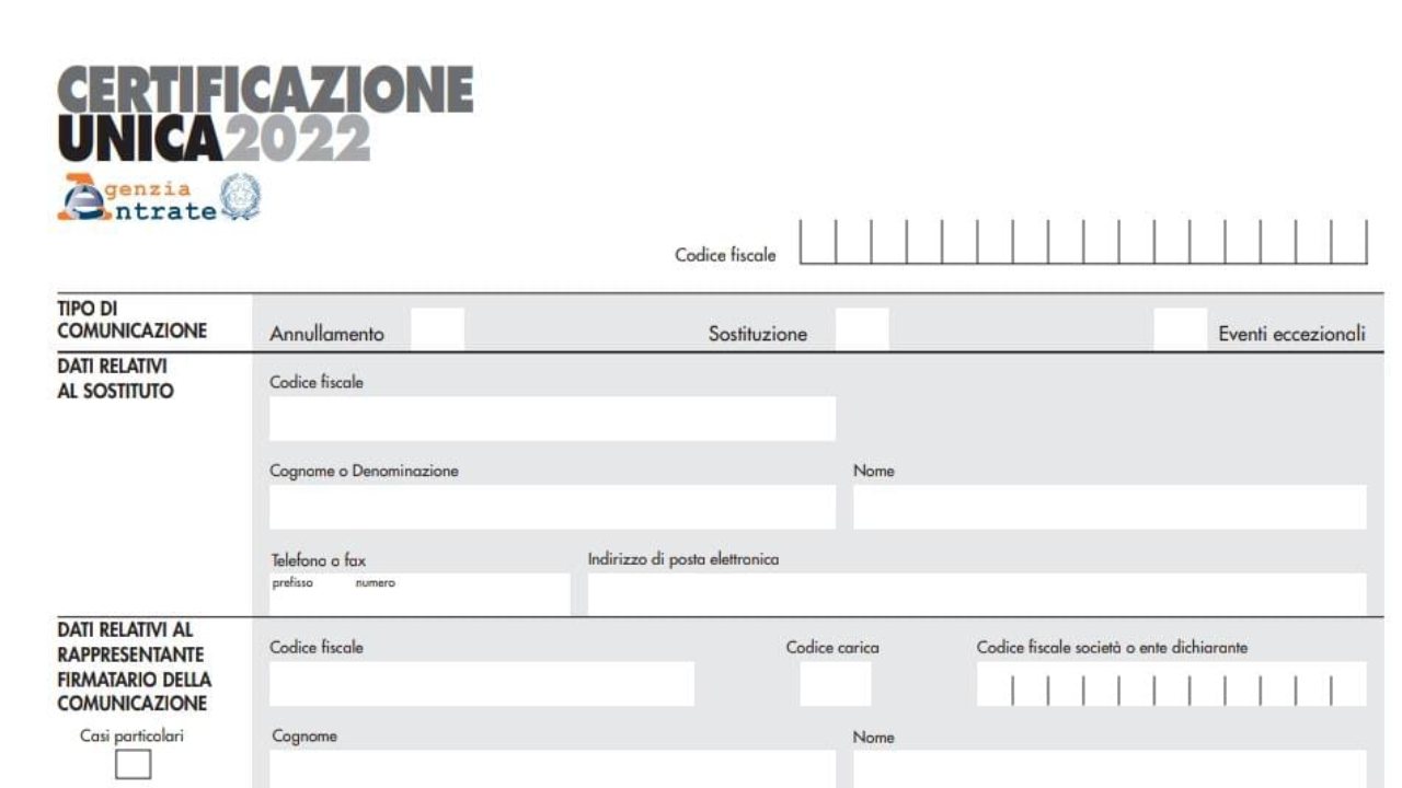 Dichiarazione dei redditi 2022