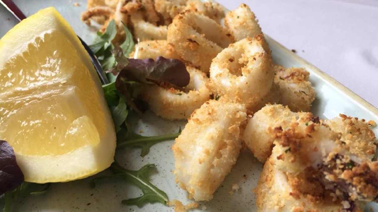 Calamari gratinati con panatura al limone