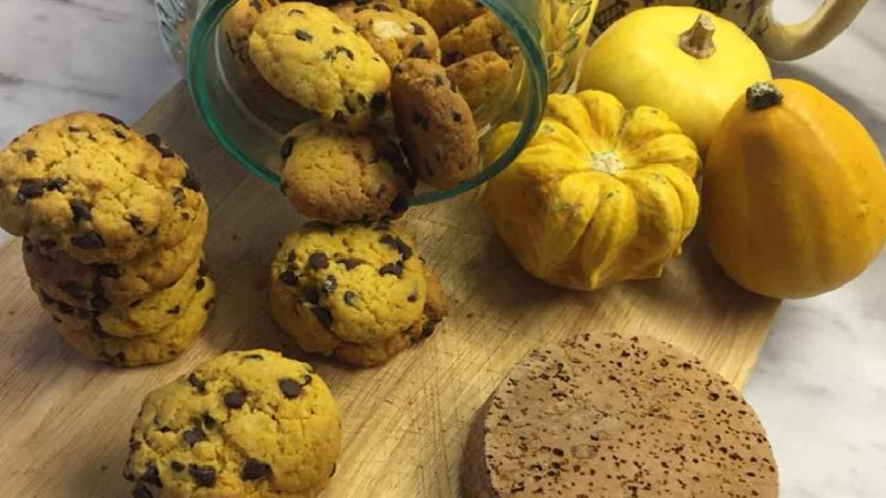 Cookies zucca e gocce di cioccolato